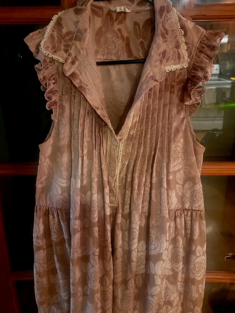 POL Burn-Out Velvet Baby Doll Tunic Size I